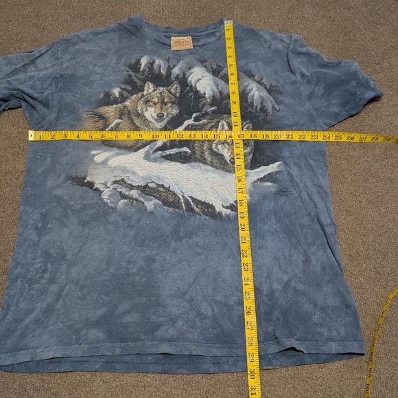 Vintage 1999 Great Wolf Lodge Grunge T-Shirt with Wolves Mountains Snow XL - Picture 7 of 7